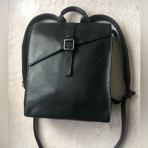 Black Leather Backpack